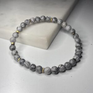 Bransoletka jaspis szary