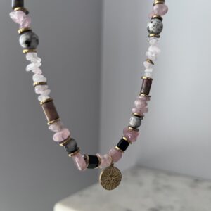 Naszyjnik Roses kwarc różowy