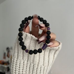 Męska bransoletka z ametystem