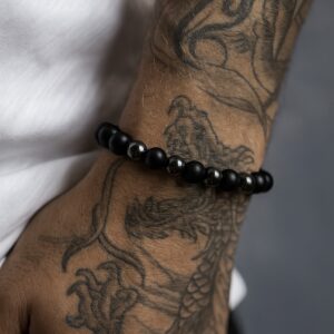 Bransoletka srebrzysta noc