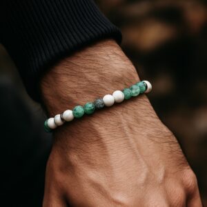 Bransoletka męska Forest Howlite