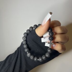 Bransoletka męska Krzyż c cyrkoniami