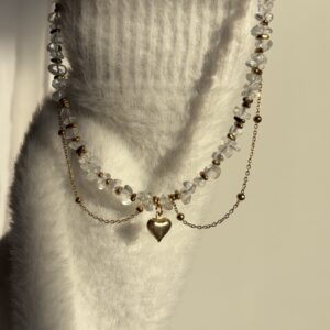 Naszyjnik w stylu Bridgerton z kryształu górskiego 🤍