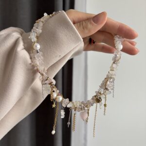 Naszyjnik Wróżkowy czar kwarc różowy 🌸